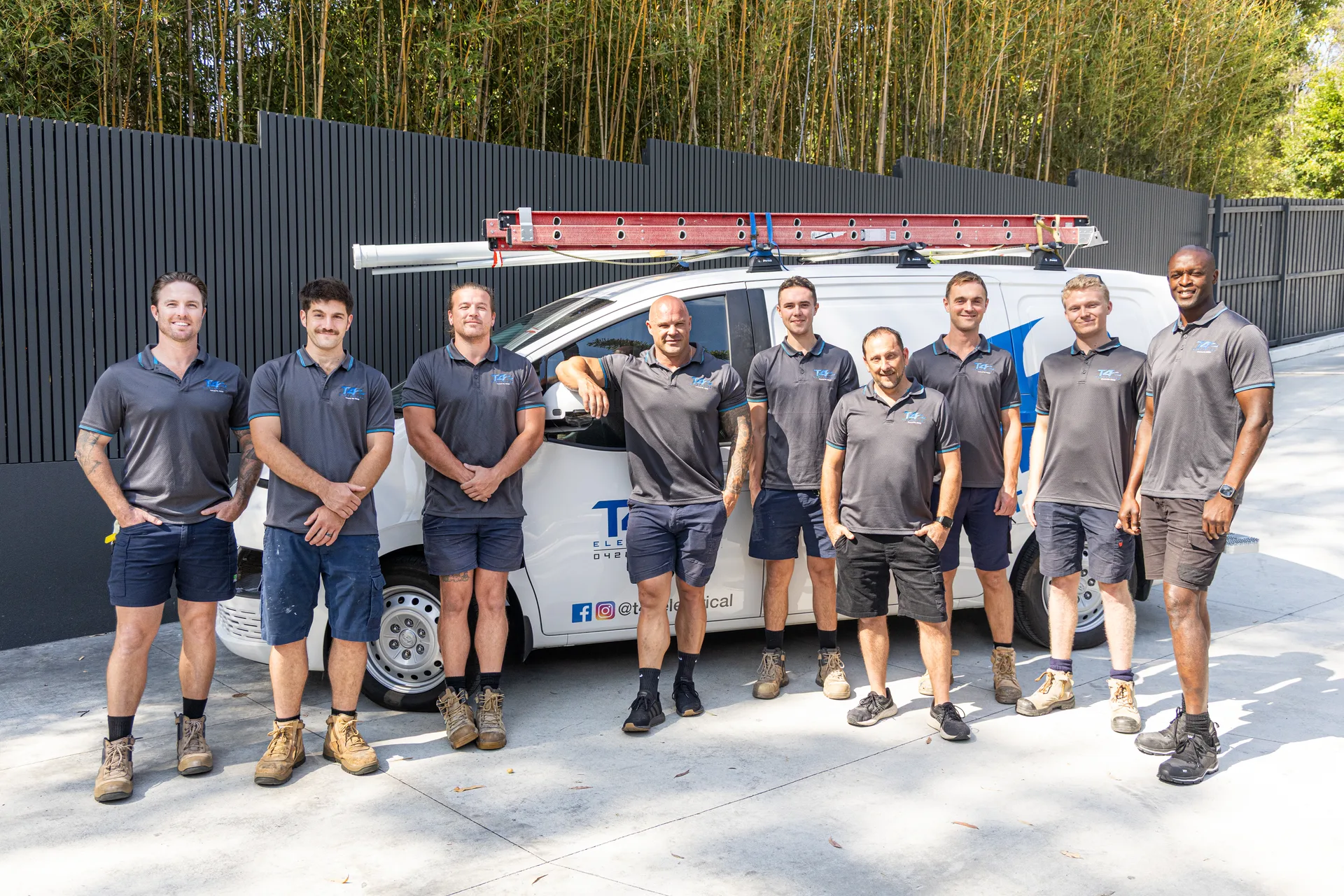 The Air Conditioning Surfers Paradise team with a service van